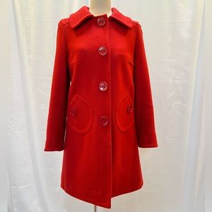 Vintage y2k red Marc by Marc Jacobs wool car coat size women’s M